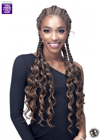 Bobbi Boss 360 Full Transparent HD Lace Synthetic Wig Ghana Stitch Braid