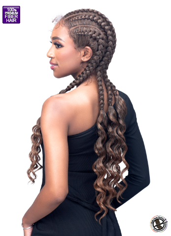 Bobbi Boss 360 Full Transparent HD Lace Synthetic Wig Ghana Stitch Braid