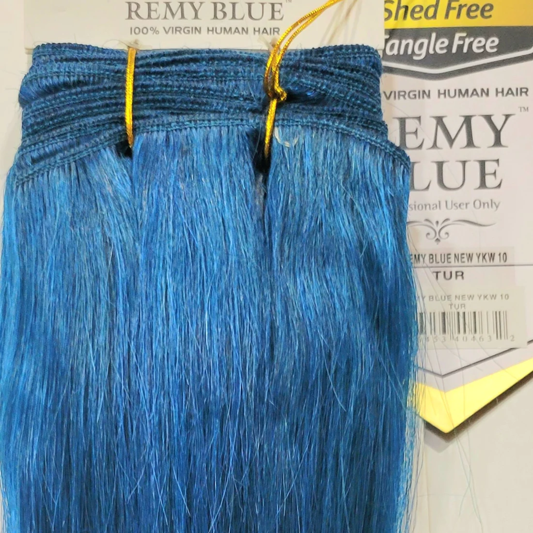 Remy Blue Human Hair New Yaky 12"