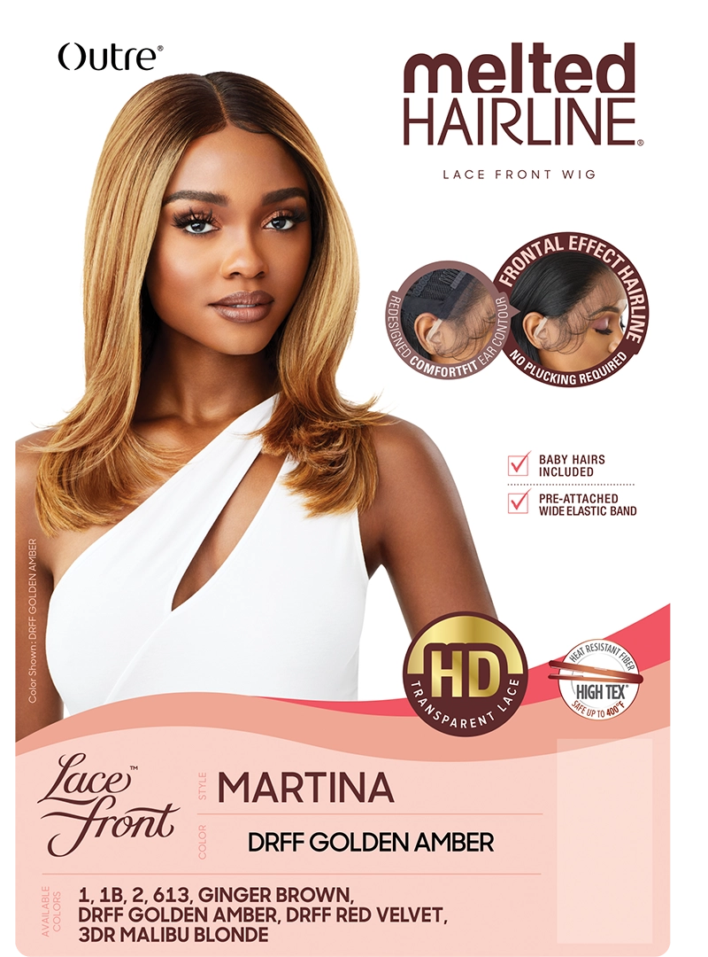 Outre Melted Hairline HD Transparent Lace Front Synthetic Wig Martina