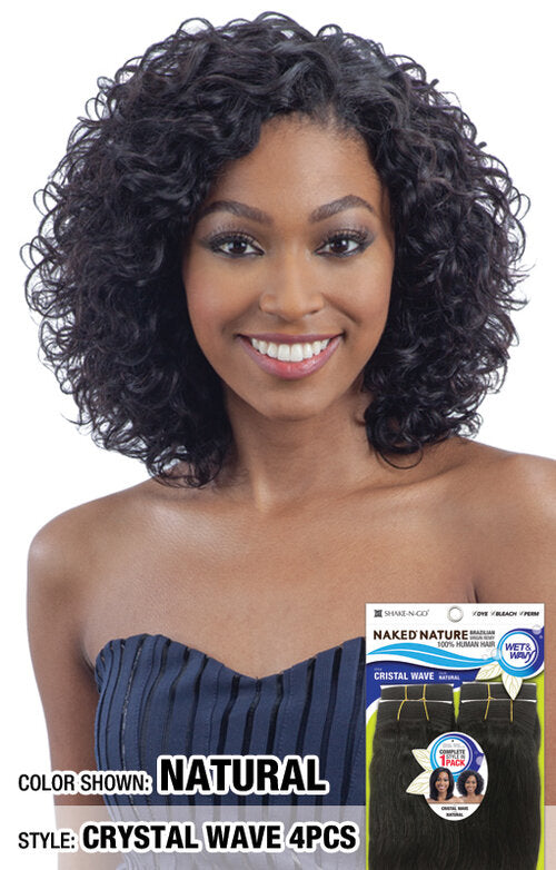 Naked 100% Human Hair Wet and Wavy Crystal Wave #Natural