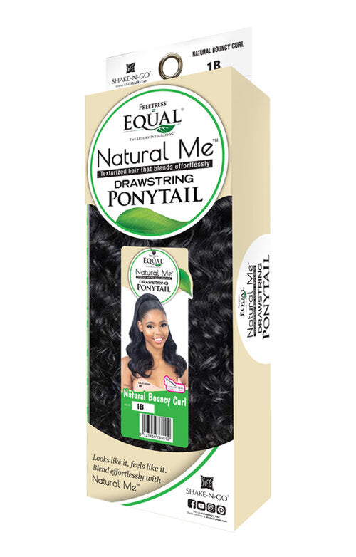 Freetress Equal Synthetic Drawstring Ponytail Natural Bouncy Curl