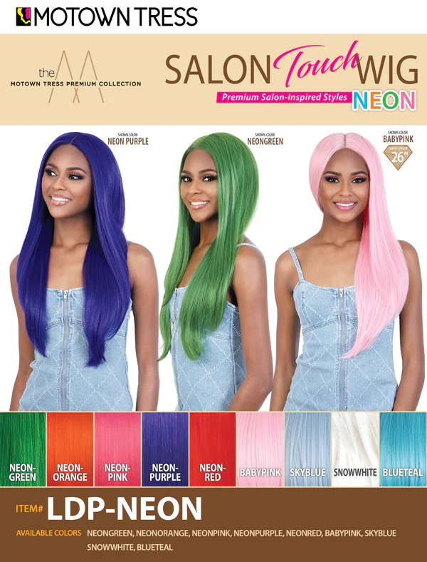 Motown Tress Invisible Deep Part Synthetic Lace Wig Neon