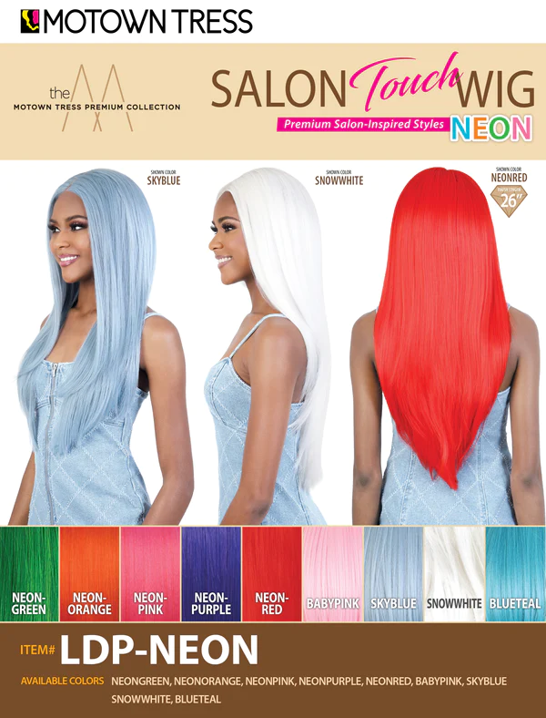 Motown Tress Invisible Deep Part Synthetic Lace Wig Neon