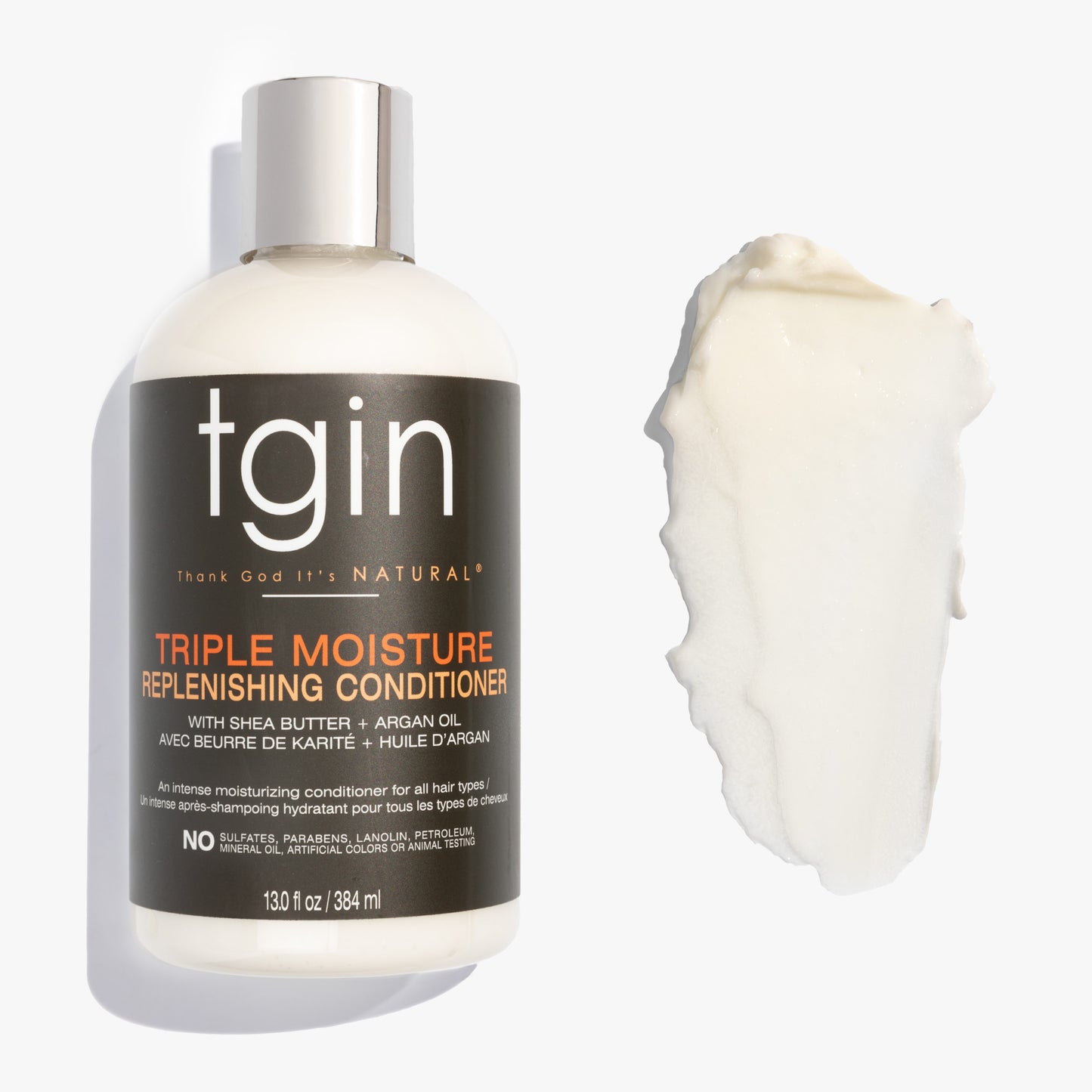 TGIN Triple Moisture Replenishing Conditioner with Shea Butter + Argan Oil 13 fl oz