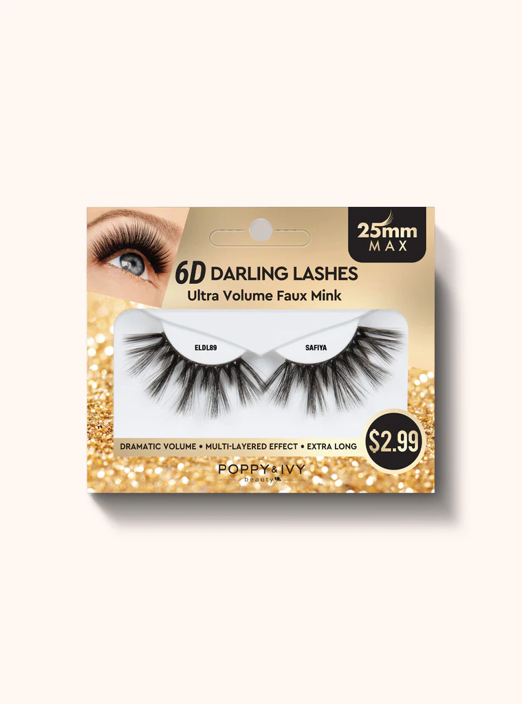 Poppy & Ivy Beauty 6D Darling Lashes 25MM Ultra Volume Faux Mink