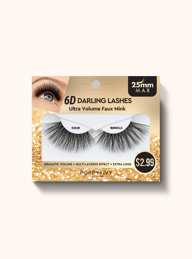 Poppy & Ivy Beauty 6D Darling Lashes 25MM Ultra Volume Faux Mink