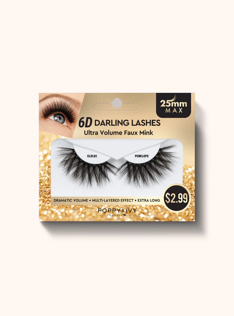 Poppy & Ivy Beauty 6D Darling Lashes 25MM Ultra Volume Faux Mink