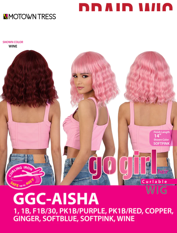 Motown Tress Synthetic Go Gurl Curlable Wig GGC-Aisha
