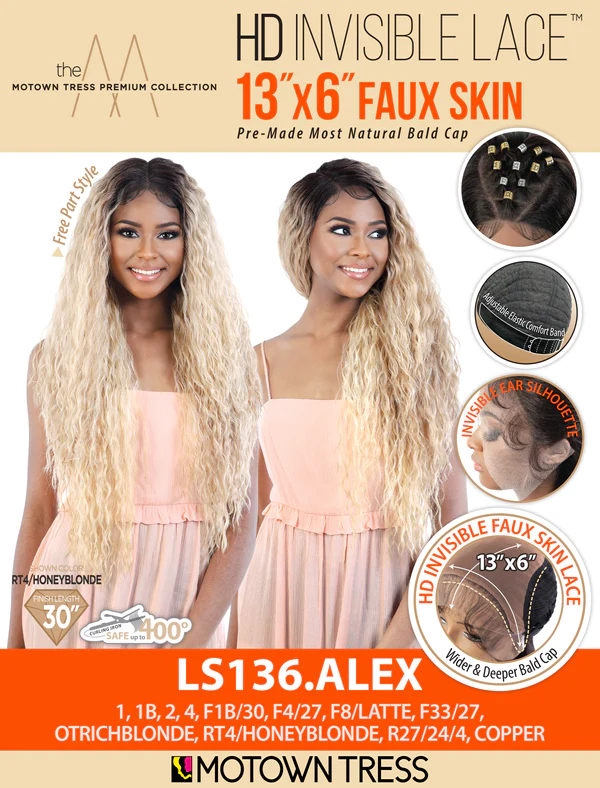 Motown Tress 13" x 6" Faux Skin HD Invisible Lace Wig Alex