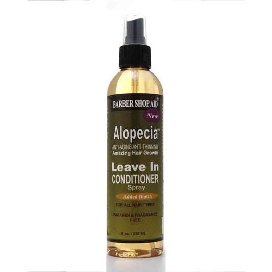 Barber Shop Aid Alopecia Anti-Aging Anti-Thinning Amazing Hair Growth Leave In Conditioner Spray Added Biotin 8 oz