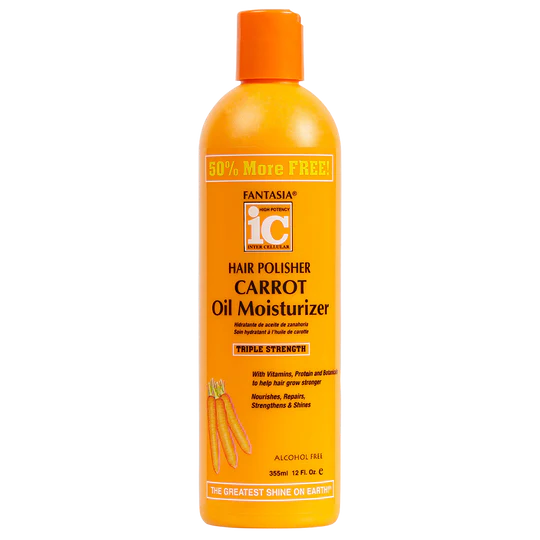 Fantasia IC Hair Polisher Carrot Oil Moisturizer Triple Strength 12 fl oz