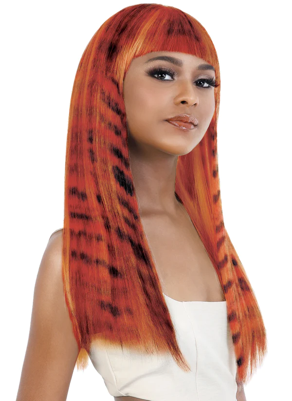 Motown Tress Day Glow Print Synthetic Wig Cheetah 24"