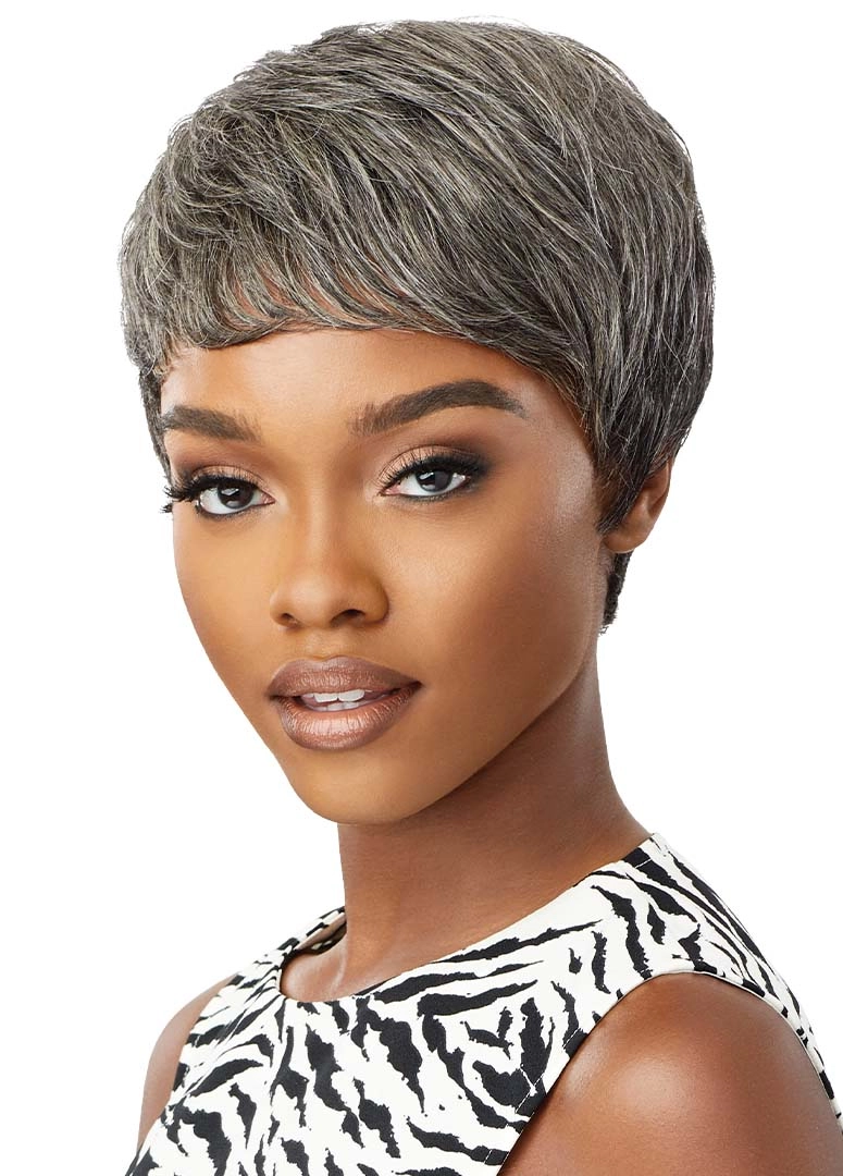 Outre Fab & Fly Gray Glamour 100% Unprocessed Human Hair Full Wig Eden