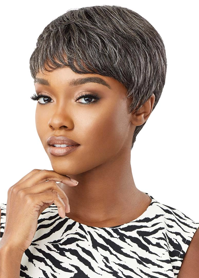 Outre Fab & Fly Gray Glamour 100% Unprocessed Human Hair Full Wig Eden