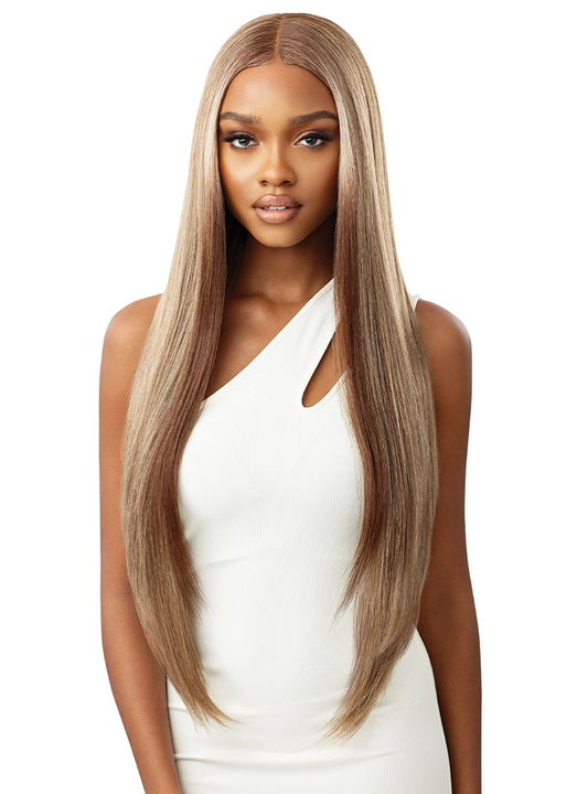 Outre SleekLay HD Transparent Lace Front Center Part Synthetic Wig Elmirah 34"