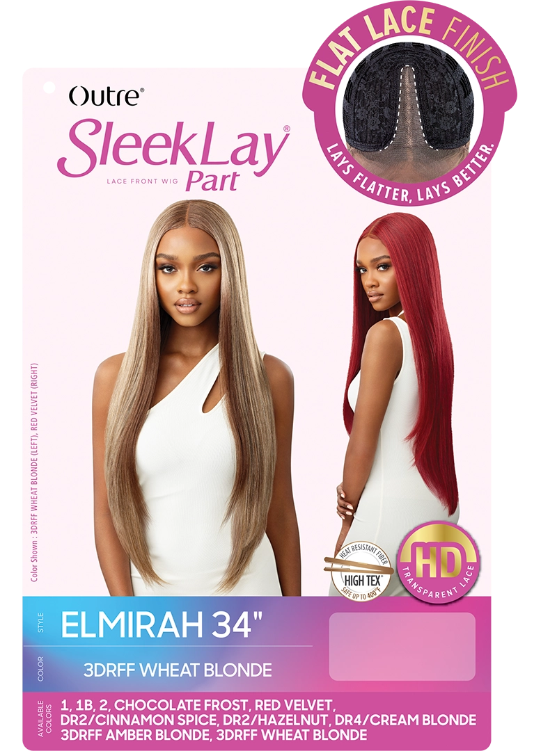 Outre SleekLay HD Transparent Lace Front Center Part Synthetic Wig Elmirah 34"