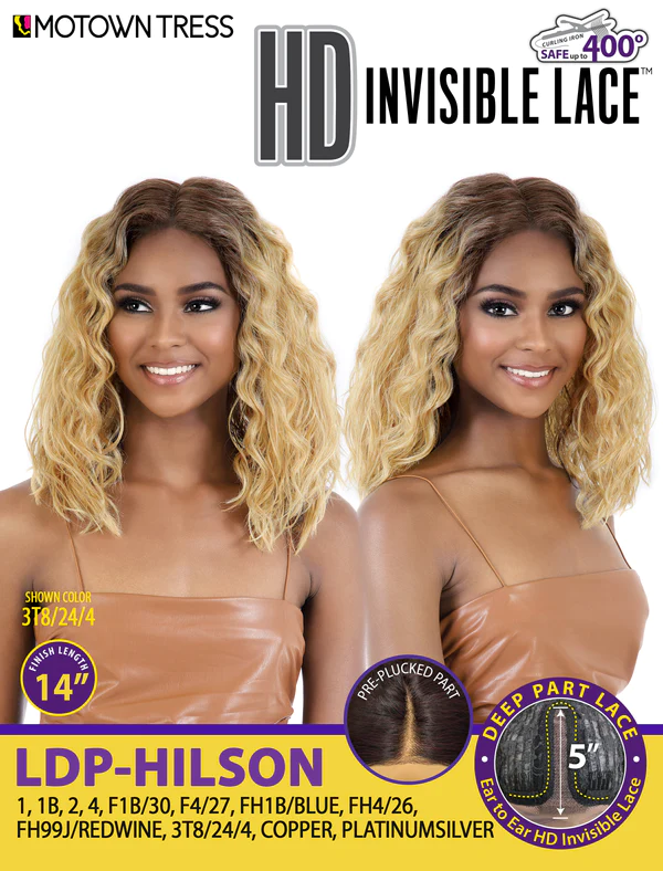 MoTown Tress HD Invisible Deep 5" Part Lace Front Synthetic Wig LDP-Hilson