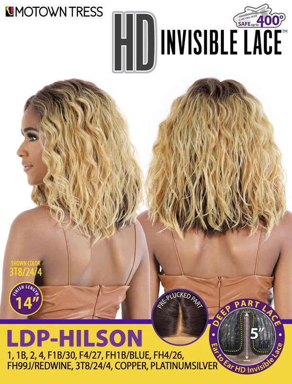 MoTown Tress HD Invisible Deep 5" Part Lace Front Synthetic Wig LDP-Hilson
