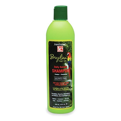Fantasia IC Brazilian Hair Oil Daily Keratin Sulfate Free Shampoo 12 fl oz