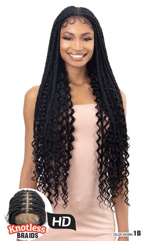 Freetress Equal HD Braided Lace Front Synthetic Wig Knotless Boho Box