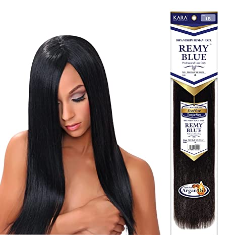 Remy Blue Human Hair New Yaky 20"