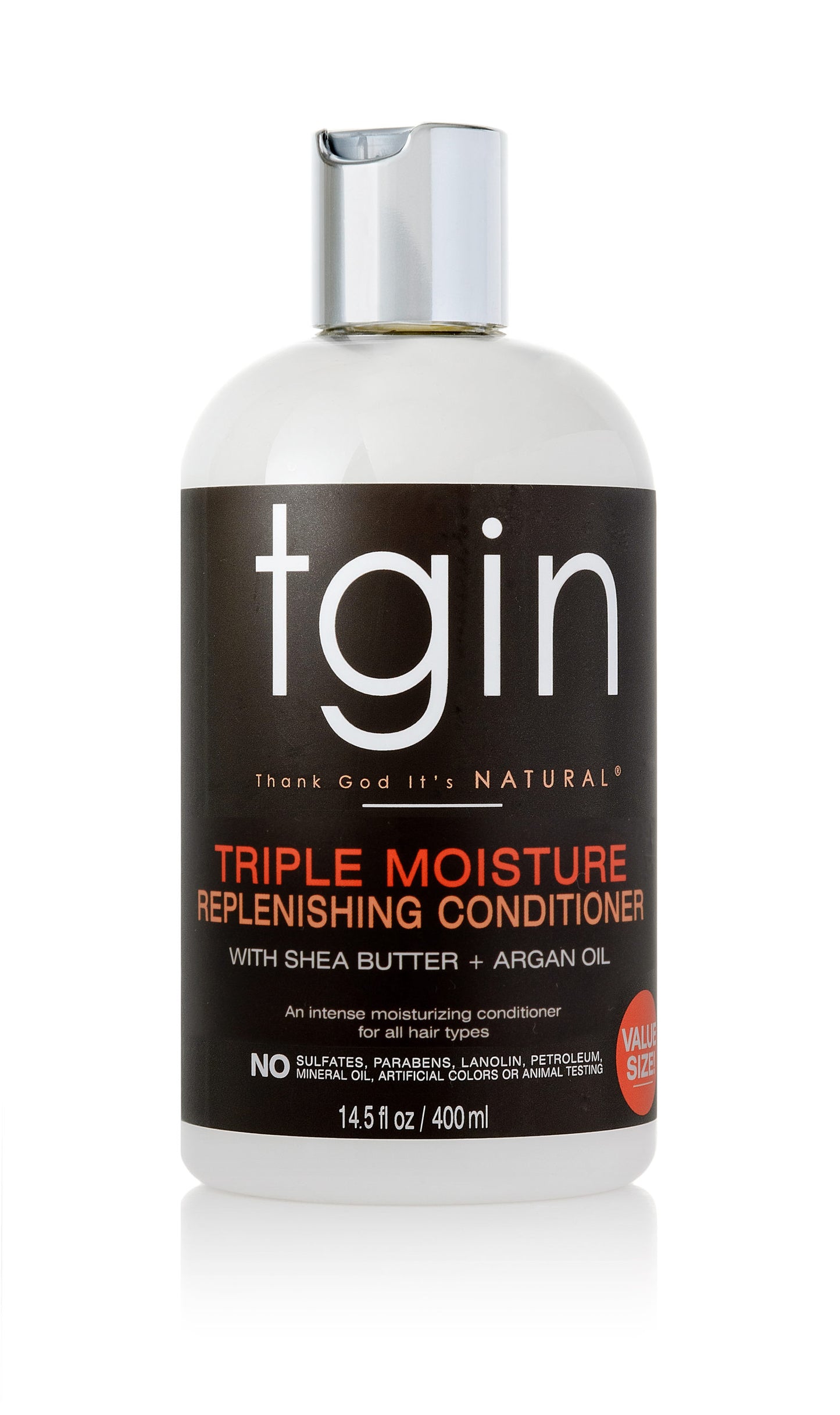 TGIN Triple Moisture Replenishing Conditioner with Shea Butter + Argan Oil 13 fl oz