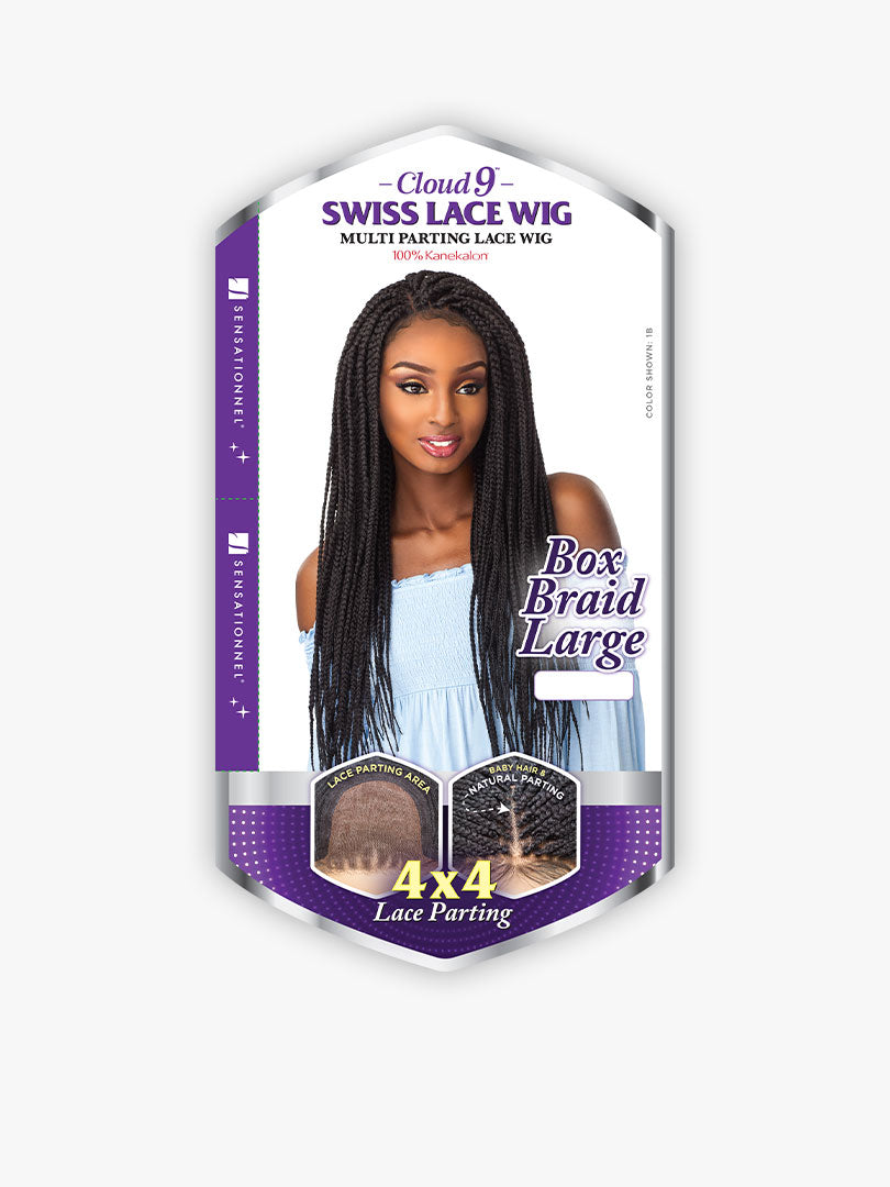 Sensationnel Cloud 9 Swiss Lace Front Wig 4x4 Box Braid Large